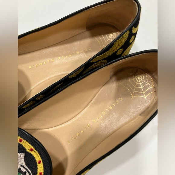 Rare! Charlotte Olympia Matryoshka doll embroidered loafer flats 40 US 9 - Picture 5 of 9